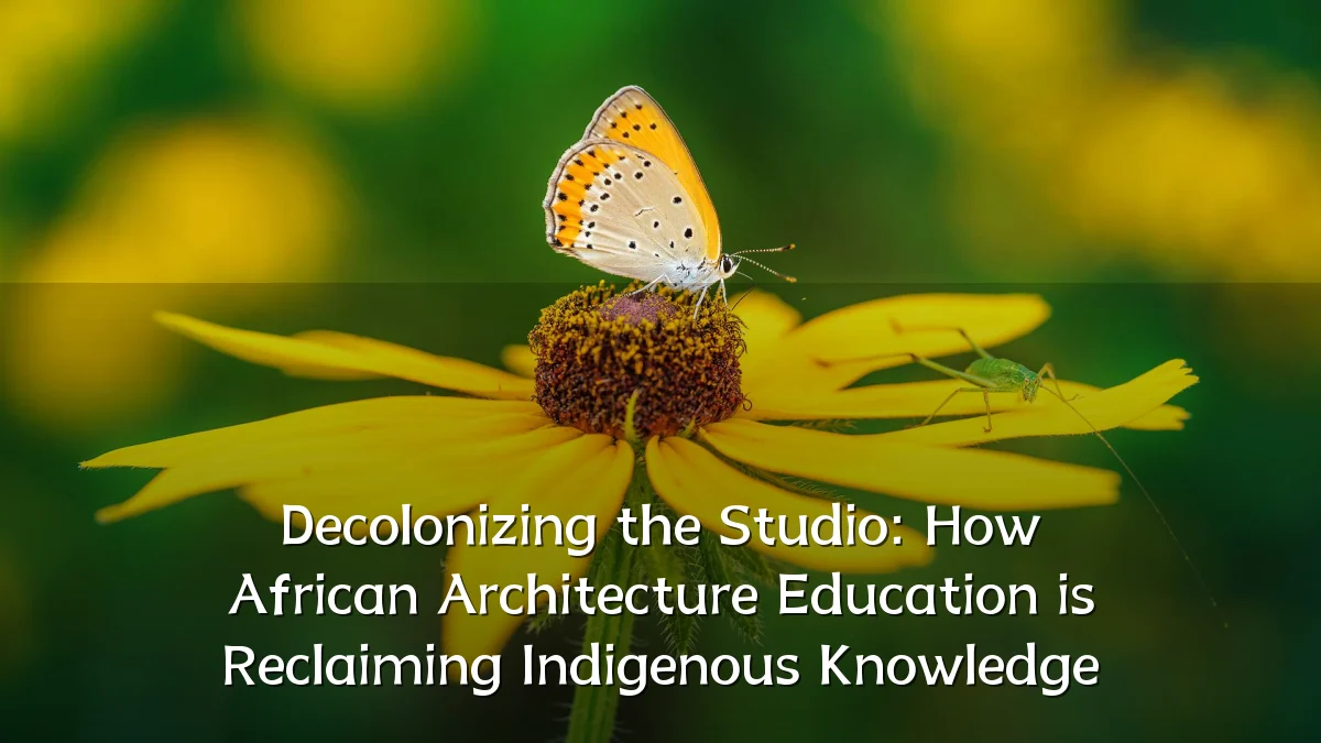 Decolonizing the Studio: How African Architecture Education is Reclaiming Indigenous Knowledge