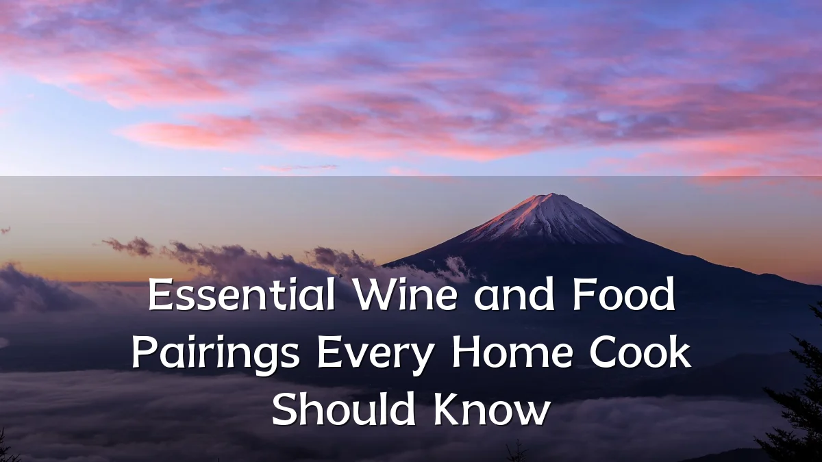 Essential Wine and Food Pairings Every Home Cook Should Know