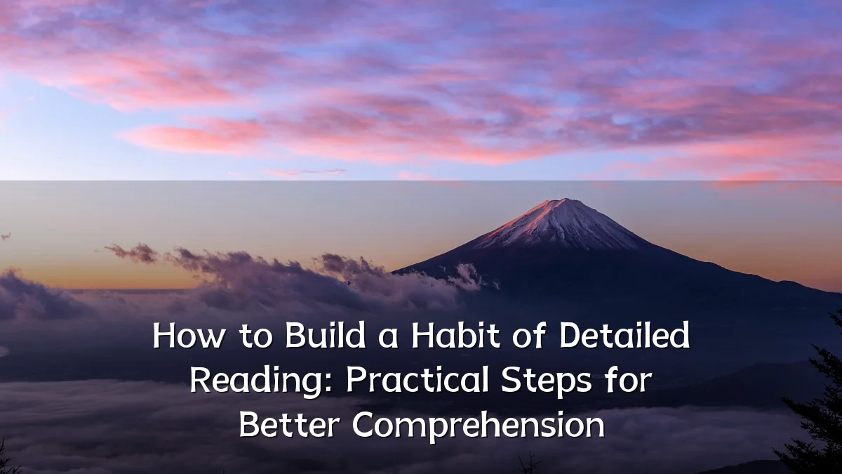 How to Build a Habit of Detailed Reading: Practical Steps for Better Comprehension