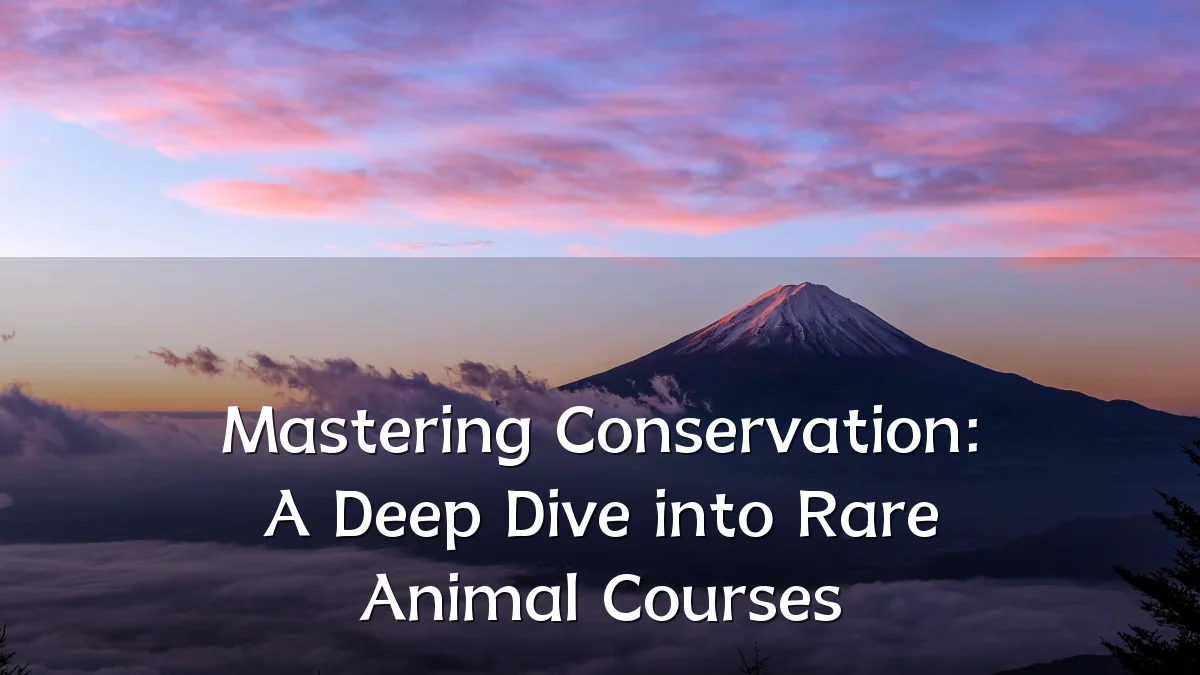 Mastering Conservation: A Deep Dive into Rare Animal Courses