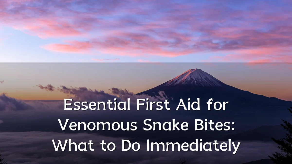 Essential First Aid for Venomous Snake Bites: What to Do Immediately