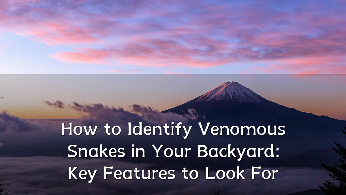 How to Identify Venomous Snakes in Your Backyard: Key Features to Look For