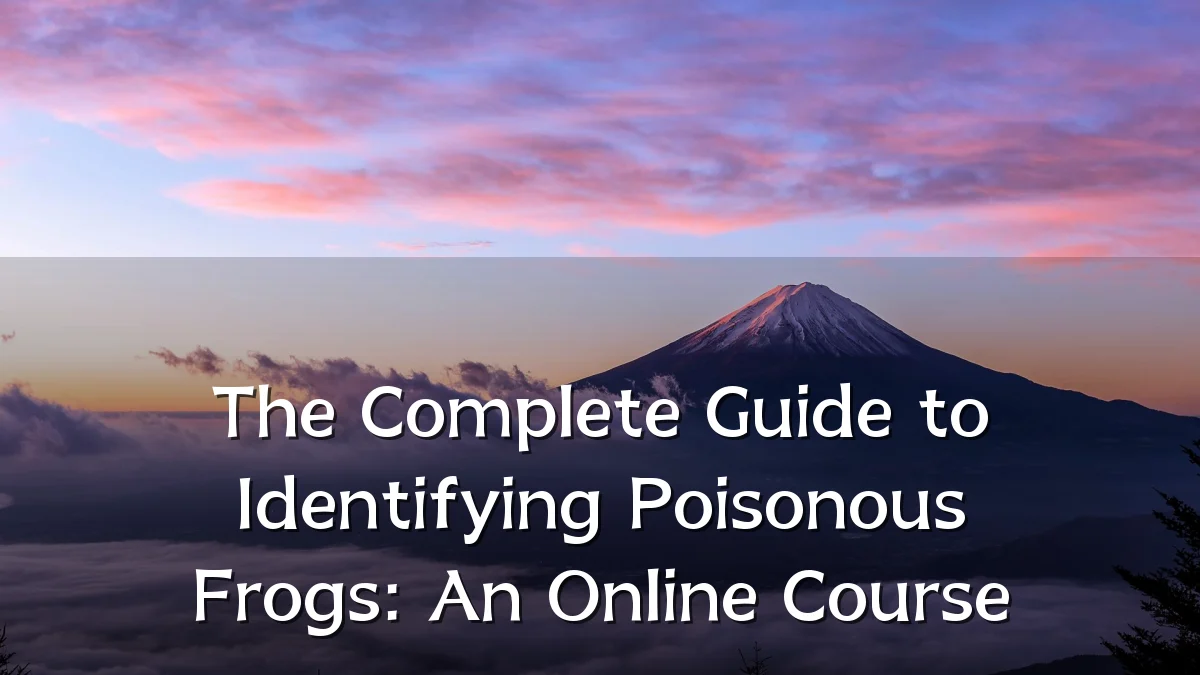 The Complete Guide to Identifying Poisonous Frogs: An Online Course