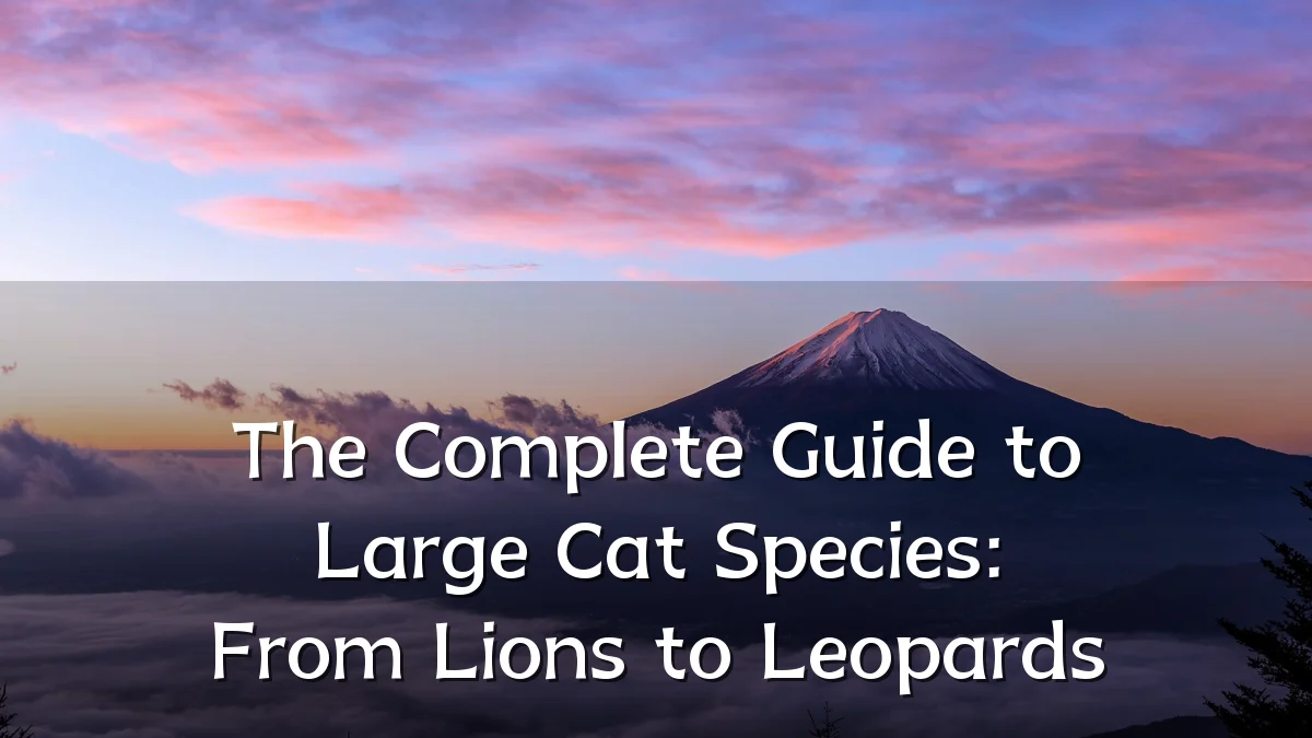 The Complete Guide to Large Cat Species: From Lions to Leopards
